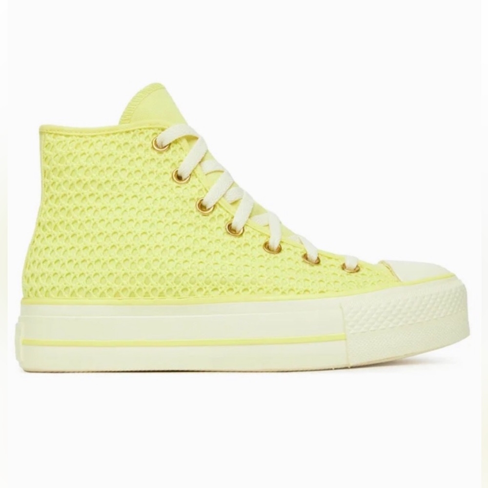 Converse nwt size 7.5 Chuck Taylor All Star Lift Platform Knit High Lemon Slushy